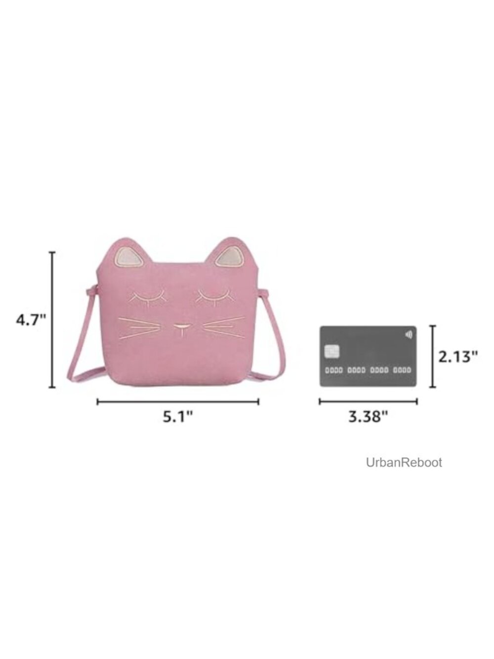 Cat Crossbody Bag Set Faux Leather Little Girls Purses Accessories
